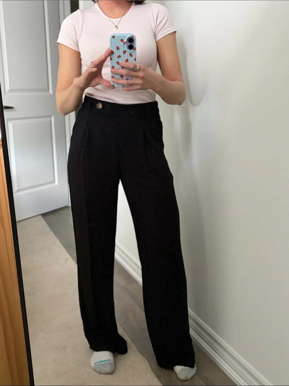 Black High-Waist Wide Leg Trousers - Picture 1 of 1